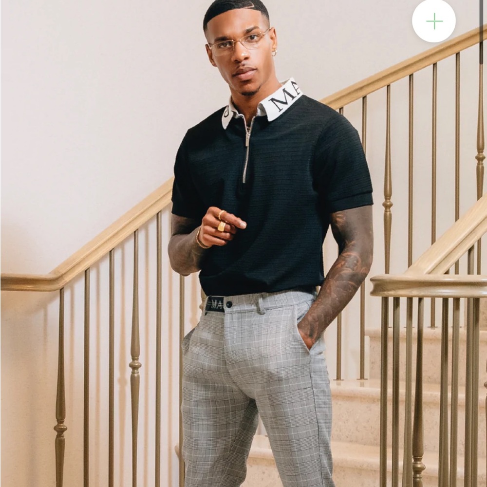 Mauvais black polo shirt in size large